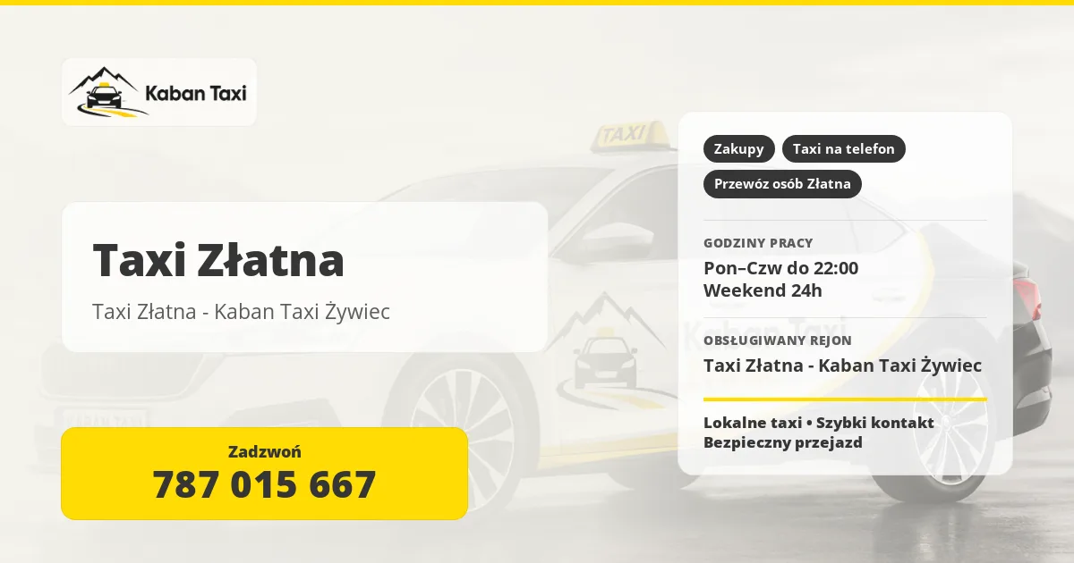 Taxi Złatna - Kaban Taxi Żywiec