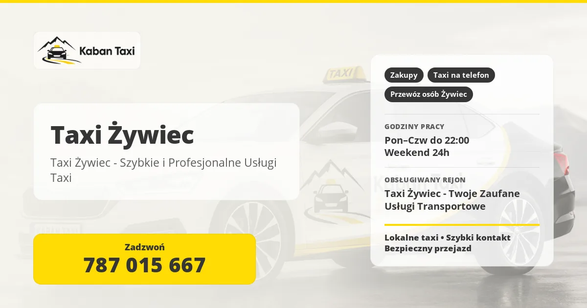 Taxi Żywiec - Szybkie i Profesjonalne Usługi Taxi Taxi Żywiec - Szybkie i Profesjonalne Usługi Taxi